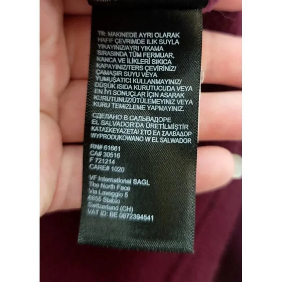 The North Face Mens Denali Jacket Large Burgundy Fleece Outdoors Hiking 1/2 Zip - Picture 9 of 16